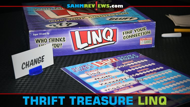 This week's Thrift Treasure, LINQ, is a word game where the word doesn't matter. You have to figure out the two players who know the word! - SahmReviews.com